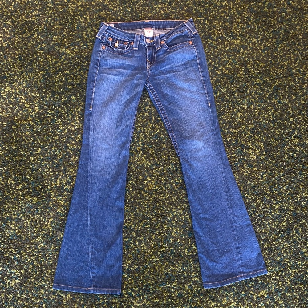 True Religion Woman’s Authentic Joey, Low Rise, Bootcut Jean, Size 28